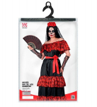 "MUJER DIA DE LOS MUERTOS" (kleit, roosa v&ouml;&ouml;, s&otilde;rmedeta kindad, lilleline loor)