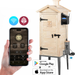 Puidust suitsuahi 200 L elektrilise Wi-Fi IQ juhtimise ja digitaalse paneeliga 51.5&times;52&times;103 cm 330346 Browin