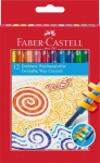 Rasvakriidid Faber-Castell plast &uuml;mbrisega 12-v&auml;rvi, Rasvakriidid Faber-Castell plast &uuml;mbrisega 12-v&auml;rvi