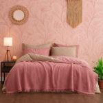 Voodikate Musliin Roosa Puuvill 200x220 Kahepoolne