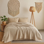 Musliintekik &bdquo;Cappuccino&ldquo; 200x220, kahepoolne puuvill