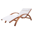 Aialamamistool terrassile Larice pruun ekru pol&uuml;esterist puidust raamiga