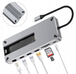 Reagle Rhub74c: jaotur Usb-c M.2 Nvme/sata, 100w Pd, 4k@60hz Hdmi