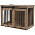 Koerakast lukustusega, puidu imitatsioon 98x58x67 cm, p&auml;hkel+must
