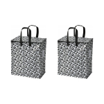 2 tk. Knalla kott - must/valge 40x25x47 cm/47 l