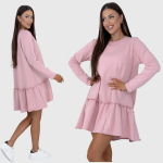 Naiste puuvillane kleit Spring, roosa, ONE SIZE