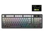 ATTACK SHARK X98PRO juhtmeta mehaaniline klaviatuur, multifunktsionaalne p&ouml;&ouml;rlev k&auml;epide ja TFT-ekraan &bdquo;Moonlit Night Edition&rdquo;