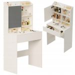 Kaasaegne kosmeetikalaud avatava peegliga loft sahtliga glamour