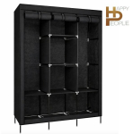 Kompaktne kokkupandav riidekapp 88130, must