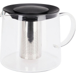 Teekann Excellent Houseware borosilikaatklaasist 1,5 l roostevabast terasest kaanega