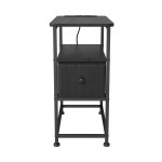 &Ouml;&ouml;kapp laadimisjaama ja sahtliga, modernne kitsas must abilaud