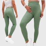 Naiste puuvillased retuusid Spring, rohelised