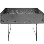 S&ouml;egrill ristk&uuml;likukujuline liha ja k&ouml;&ouml;giviljade k&uuml;psetamiseks &otilde;ues 540x280x170mm teras 9048153 BESK
