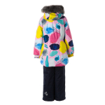 Huppa T&uuml;drukute talvekomplekt RENELY 2, LIGHT PINK PATTERN/ NAVY, 86
