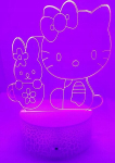 3d Led lamp "terve kiisu: ema ja laps" 16 v&auml;rviga