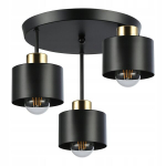 Rippvalgusti Elza 3x E27 must/vask 5237