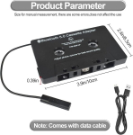 Kassetiadapter autoraadiole, auto vastuv&otilde;tja bluetooth 5.0 audio kassett aux nutitelefoni auto kassetiadapterile, mikrofoniga/kaugjuhtimispuldiga, autole, telefonile