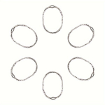 Metallripatsid, 84-P Oval 30x21.5x1.5mm
