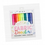 12 v&auml;rvilist tekstiilimarkerit