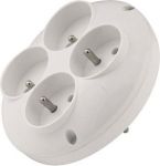 Valge 4-pesaline maandusega elektripikendusjuhe