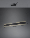 Trio Galway Led ripplamp, 35w, must, 150cm, reguleeritav v&auml;rvitemperatuur