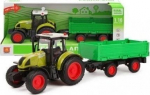 Roheline traktor haagise, heli- ja valgusefektidega