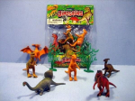 Dinosauruse kujukeste komplekt koos tarvikutega, 10 tk.