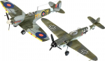 Mudel Messerschmitt Bf109g-10 ja Spitfire Mk.v 1:72