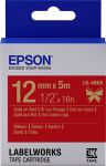 Epson Labelworks Lk-4rkk lint, 12mm x 5m, kuldne tr&uuml;kk punasel