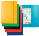 Esselte A4 kummiga mapp, kollane, lakitud