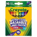 Crayola vahakriidid 16 v&auml;rvi, kergesti pestavad