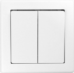 Kahekordne 8x8 cm suurune l&uuml;liti valge
