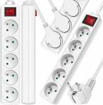 Pikendusjuhe l&uuml;litiga Ltc 5m, 5 pistikupesa, valge