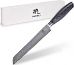 Shiori Kuro Surai leivanuga, 20 cm Damaskuse teras