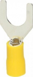 Isoleeritud hark-t&uuml;&uuml;pi kaabli&uuml;hendused 6 mm2 M6, kollane, 25 tk.