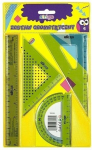 Strigo geomeetriline komplekt 4 joonlauda, ​​ristk&uuml;lik, ruut