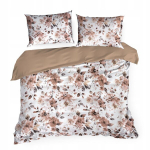 Voodipesukomplekt Eurofirany POS/ST/SPRING/76 valge lilleline, satiinpuuvill