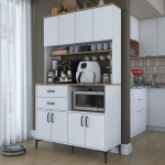 P&uuml;stine k&ouml;&ouml;gikapp Hanah Home JE208 3900 valge modernne sahtlitega