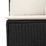 12-osaline aiasofa komplekt patjadega Must pol&uuml;rattan akaatsia,3-osaline aias&ouml;&ouml;gikomplekt patjadega Must pol&uuml;rattan akaatsia