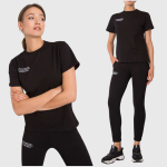 Naiste puuvillane vabaajakomplekt Fashion, must, S