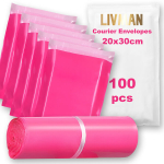 Pol&uuml;et&uuml;leenist isekinnituvad kullerkotid - &uuml;mbrikud LIVMAN HY-12, 20x30cm, 100 tk pakis