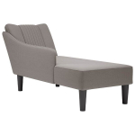 Chaise Longue vidaXL parema k&auml;etoega taupe kangas, kompaktne klassikaline disain