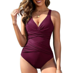 Ujumistrikoo naistele tummy control Saitdress, punane, XL