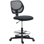 Ergonoomiline kontoritool jalatoega, must