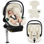 Turvatool Lionelo Astrid I-Size Set Beige Cream, Isofix-alusega