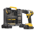 Powerplus POWX00850 akul&ouml;&ouml;kpuur kruvikeeraja puurimiseks ja kinnitamiseks 20V 60Nm 2x2.0Ah komplekt 78 tarvikut