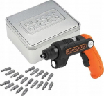 Black+Decker BDCSFL20AT-QW akukruvikeeraja taskulambiga kruvimiseks ja kokkupanekuks 3.6V 1.5Ah 5.5Nm komplekt 20 tarvikut