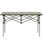 Kokkupandav matkalaud, X-raam, alumiinium, 2 inimesele, 95x55 cm, khaki