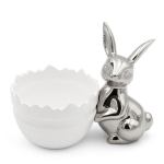 Keraamiline lihav&otilde;ttekauss 16 cm, valge/h&otilde;bedane, 1 tk.