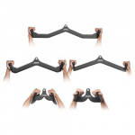 Lat Pulldown kinnituste komplekt, 5 osa, must, t&auml;isteras